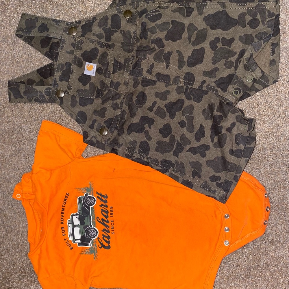 Carhartt toddler overall set